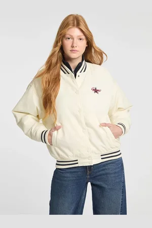 Guess Embroidered Varsity Logo Bomber JacketM