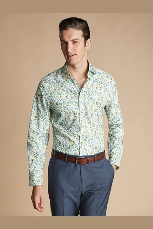Charles Tyrwhitt Slim Fit Liberty Fabric Floral Print 100% Cotton ShirtXXL