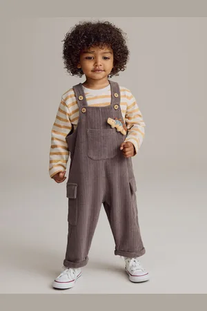 Next Corduroy Dungarees & Long Sleeve T-Shirt Set (3mths-7yrs)2