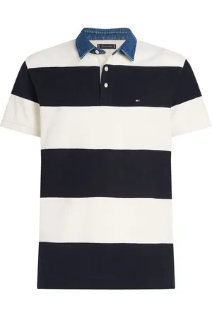 Tommy Hilfiger Relaxed Stripe Short Sleeve Rugby Polo ShirtXL