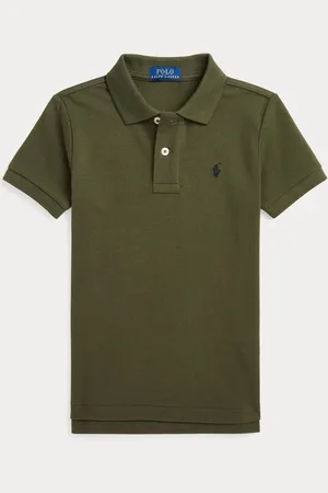 Ralph Lauren Boys Green The Iconic Pique 100% Cotton Polo Shirt5 Jaar (110cm)
