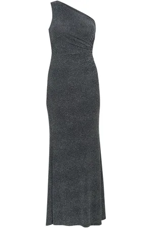 Gina Bacconi Blue Kasey Metallic Knit Dress46