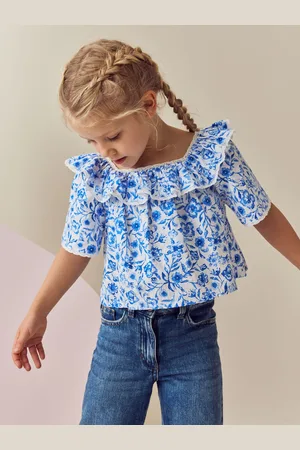 Next Bedrukte katoenen blouse met ruches van (100% katoen) (3