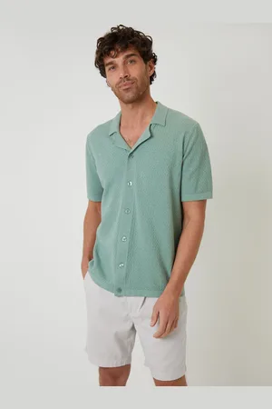 Threadbare Textured Revere Collar Knitted ShirtX-large
