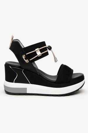 Nero Giardini Leather Woven Wedge Sandalseu38