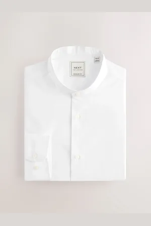 Next Grandad Collar Easy Care Shirt46 cm R (UK 18 R)