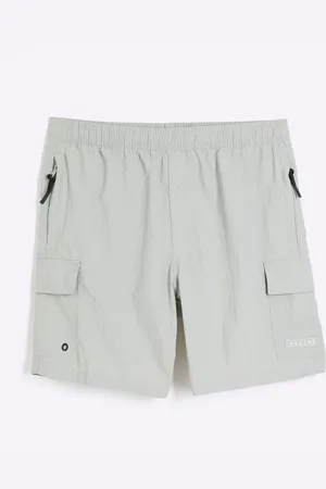 River Island Longer Length Cargo Swim Shorts