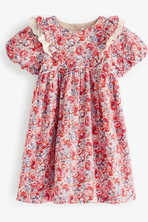 Next Cath Kidston bloemenjurk met kanten randen (3 mnd