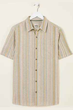 Fat Face Short Sleeve Holt Stripe Shirtmedium