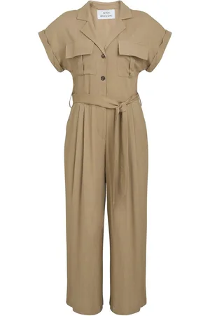 Gina Bacconi Carmela Brown Jumpsuitsmallmedium