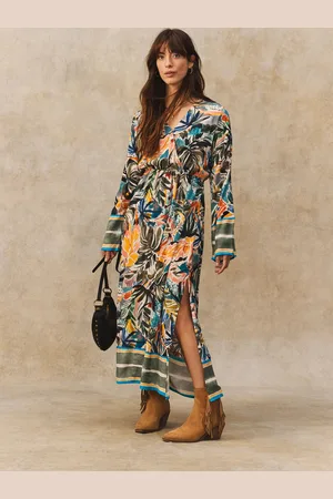 Next Maxi-kimonojurk met taillekoord16 P