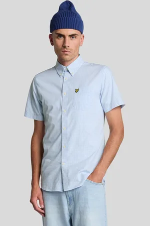 Lyle & Scott Slim fit katoenen geruit overhemd met korte mouwenMedium