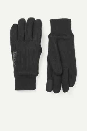 Sealskinz Necton Windproof All Weather Knitted Black GlovesS