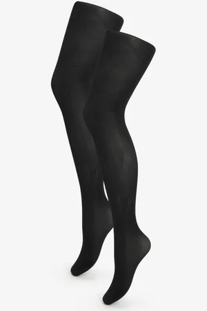 Pretty Polly 2 zwarte ondoorzichtige 120 denier panty
