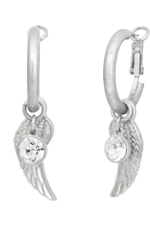 Bibi Bijoux Silver Tone Serenity Interchangeable Hoop Earringseen