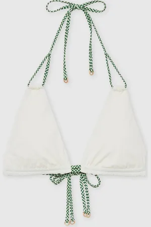 Reiss Rue Chequered-Strap Triangle Bikini Top36