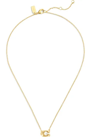 Coach Tone Pearl Signature Pendant Necklaceeen