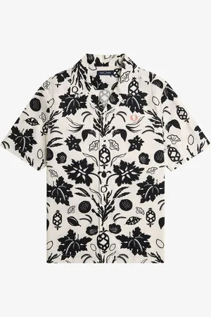 Fred Perry Botanical Print Revere Collar Shirtlarge