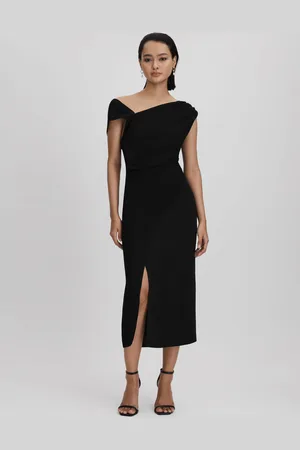 Reiss Miller asymmetrische halflange bodycon jurk32