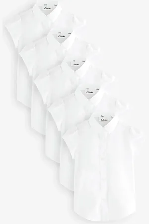 Clarks Girls Short Sleeve School Shirts 5 Pack116122cm