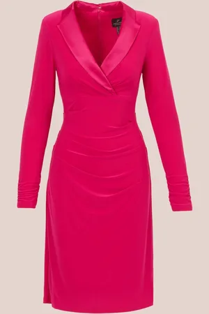 Adrianna Papell Pink Jersey Tuxedo Dress38