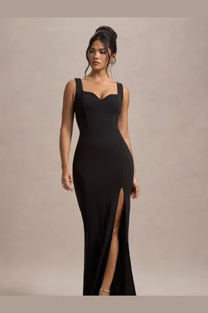 Club L Ashburn Strappy Sweetheart Split Maxi Dress44