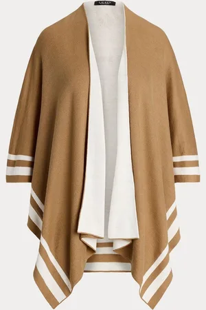 Ralph Lauren Acrylic Stripe Detail Brown PonchoEén