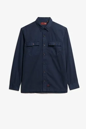 Superdry Military Long Sleeve 100% Organic Cotton ShirtLarge