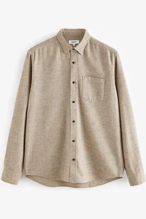 Next Shirt met geborstelde textuur en lange mouw van 100% katoenXXL