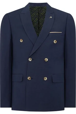 Remus Slim fit colbert van linnenmix met Double breasted42r
