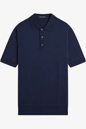 Fred Perry Gebreid katoenen poloshirtSmall
