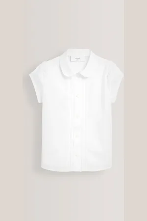 Next Schoolblouse met pofmouwen en kantafwerking (3-14 jr)11 Jaar (146cm)
