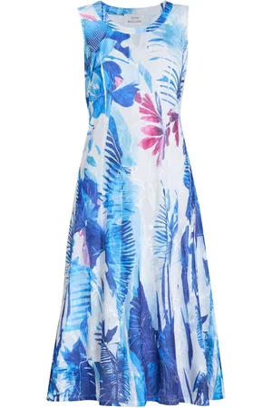 Gina Bacconi Blue Camila Floral Print Dressxlarge