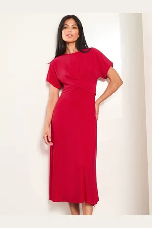 Lipsy London Jersey midi-jurk met gekruiste voorkant36
