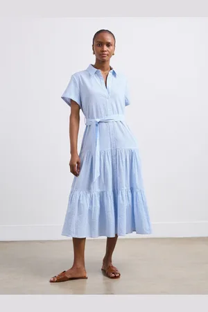 Finery London Madison Cotton Striped Midi Shirt Dress50