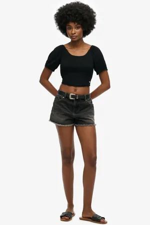 Superdry Mid Rise Denim Hot 100% Cotton Shorts44