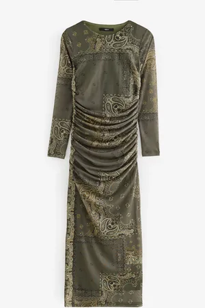 Next Kew Collection Maxi-jurk met lange mouwen en mesh bloemenprint40
