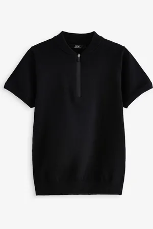 Next 100% Cotton Knitted Quarter Zip Polo Shirt (3-16yrs)9 Jaar (134cm)