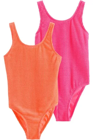 Lipsy London 2 Pack Scoop Neck Textured Swimsuits (5-16yrs)134140cm