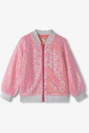 Hatley Pink Pearl Mermaid Sequins Bomber Jacket116122cm