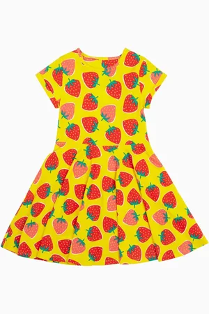 Frugi Green Spring Skater Dress128134cm