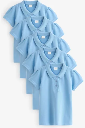Next Set van 5 100% katoenen poloshirts met korte mouwen (3