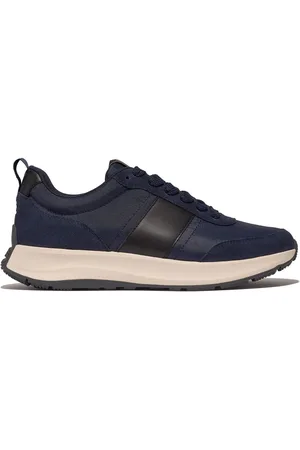 FitFlop Mens F-Mode Flow Fabric Suede Leather TrainersEU 44 (UK 10)