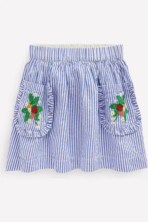 Boden 100% Cotton Applique Pocket Skirt110116cm