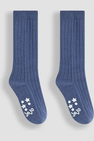 JoJo Maman Bébé Long Rib Socks 2 PackTot 6 maanden (50