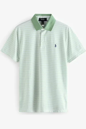 Ralph Lauren RLX Green Tour Pique Knit Polo ShirtLarge