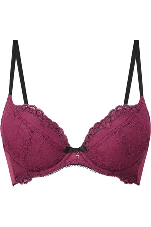 Gossard Paarse laag uitgesneden kanten Superboost beha met vullingen80 E