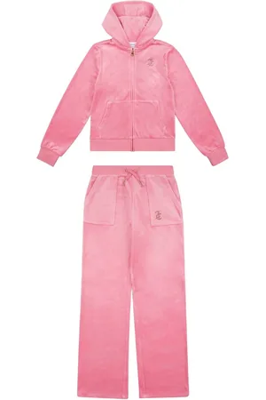 Juicy Couture Girls Diamanté Zip-Through Wide Leg Joggers Tracksuit Set14