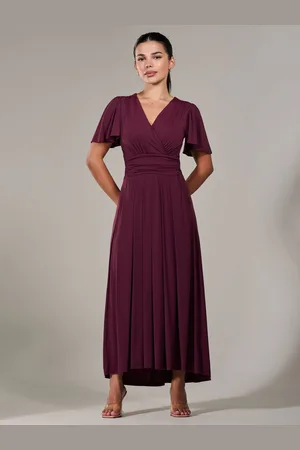 Jolie Moi Short Sleeve Soft Silky Jersey Maxi Dress38petite