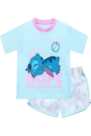 Character Blue Lilo And Stitch Short 100% Cotton Pyjamas8